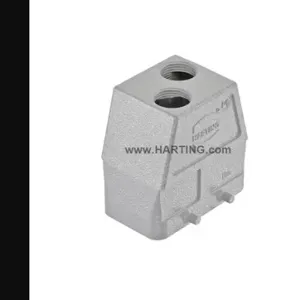 HARTING 19300100465 M20 Rectangular Connector Hood, Size 10 B, Top, Dual-Entry, M20 Cable Entry | CU7ZFY 793Y63