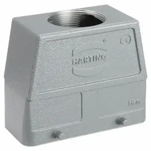 HARTING 19300160428 M40 Rectangular Connector Hood, Size 16 B, Top, Single-Entry, M40 Cable Entry, Aluminum | CU8EKC 793Y80