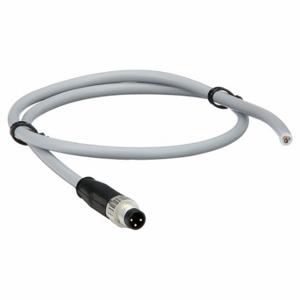 HARTING 21348000380010 Cordset, M8 Male Straight X Bare Wire, 3 Pins, Gray, PVC, 1 M Cable Lg | CT3PPV 793TV9