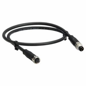 HARTING 21348081489015 Cordset, M8 Female Straight X M8 Male Straight, 4 Pins, Black, Pur, 1.5 M Cable Length | CT3PNP 793TY2