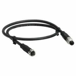 HARTING 21348081489020 Cordset, M8 Female Straight X M8 Male Straight, 4 Pins, Black, Pur, 2 M Cable Length | CT3PNQ 793TY3