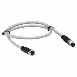 HARTING 21348081481030 Cordset, M8 Female Straight X M8 Male Straight, 4 Pins, Gray, PVC, 3 M Cable Length | CT3PQW 793TX8