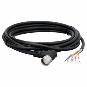 HARTING 21373600D75050 Cordset, M23 Female Angled X Bare Wire, 19 Pins, Black, PVC, 5 M Cable Lg | CT3NYU 793UD5