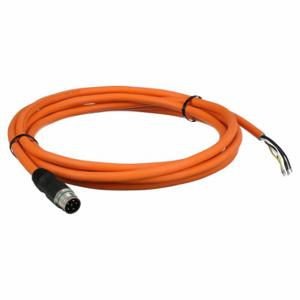 HARTING 21373800G78100 Cordset, M23 Male Straight X Bare Wire, 8 Pins, Orange, PVC, 10 M Cable Lg | CT3PAN 793UE6