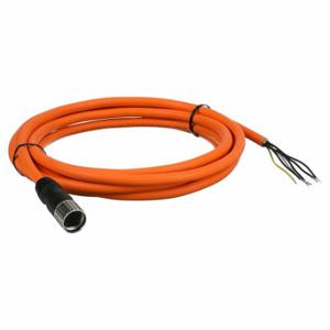 HARTING 21373800676050 Cordset, M23 Female Straight X Bare Wire, 6 Pins, Orange, PVC, 5 M Cable Lg | CT3PAT 793UE3