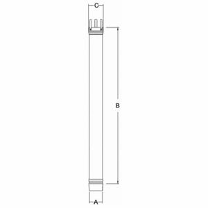 HEATFAB 9307-316 Seal Component, 34 1/2 Inch Length, Stainless Steel, Stainless Steel, Stainless Steel | CP4LVB 787ED1