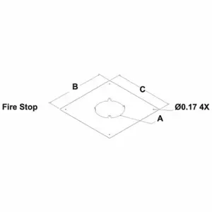 HEATFAB SC03FS Duct Hanger, 3 Inch Duct, 25 Ga Base Thick, Stainless Steel, 8 Inch Base Width | CT9ENF 787EG9