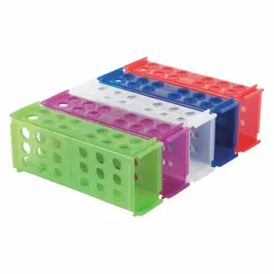 HEATHROW SCIENTIFIC 120683 Test Tube Rack, 18 Compartments, PK 5 | CE9DTR 55PT05