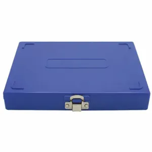 HEATHROW SCIENTIFIC HS15994M Microscope Slide Box, 100 Slots, Molded Plastic with Foam Lining, Blue | CR3UFJ 52RX92