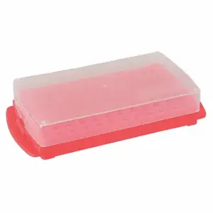 HEATHROW SCIENTIFIC HS2345E Microtube Rack, 96 Compartments, Polypropylene, Pink, 5 PK | CR3UGD 11L558