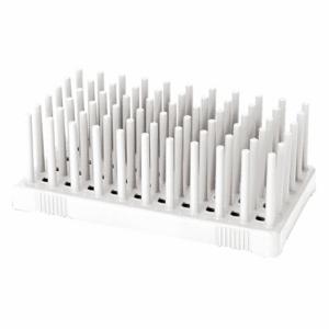 HEATHROW SCIENTIFIC HS24311A Test Tube Rack, Holds 50 Test Tubes, BencHeightop/Countertop, 50 Compartments, 2 PK | CR3UHC 56HW12