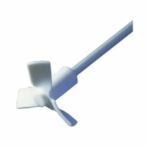 HEIDOLPH 036300440 Pitched-Blade Impeller, 8 mm Shaft Dia, PTFE, 75 mm Blade Dia | CR3VBW 38RU77