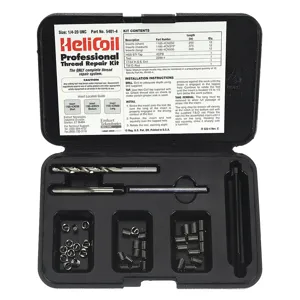 HELICOIL 5401-4 Thread Repair Kit, UNC, 1/4-20 Thread Size, Set of 36 | CH3XQH