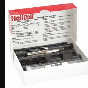 HELICOIL 5402-9 Thread Repair Kit, UNF, 9/16-18 Thread Size, Set of 6 | CH3XRG