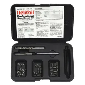 HELICOIL 5403-3 Thread Repair Kit, Metric Coarse, M3 x 0.5 Thread Size, Set of 36 | CH3XPG 4DCN1