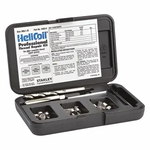 HELICOIL 5403-8 Thread Repair Kit, Metric Coarse, M8 x 1.25 Thread Size, Set of 18 | CH3XPN