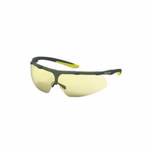HEXARMOR 11-17003-02 Safety Glasses, Wraparound Frame, Half-Frame, Gray/Yellow, Gray, M Eyewear Size, Unisex | CR3YZR 269R49