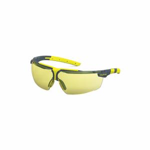 HEXARMOR 11-19006-02 Safety Glasses, Wraparound Frame, Half-Frame, Gray/Yellow, Gray, M Eyewear Size, Unisex | CR3YZT 623L92