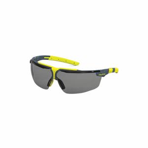 HEXARMOR 11-19007-02 Safety Glasses, Wraparound Frame, Half-Frame, Gray, Gray/Yellow, Gray, M Eyewear Size | CR3YZN 623L93