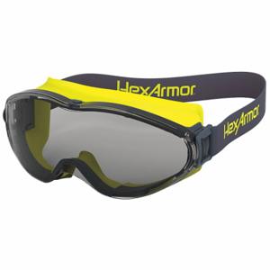 HEXARMOR 12-10003-02 Safety Glasses, Goggles Frame, Gray, Charcoal/Yellow, Universal Eyewear Size | CR3YZB 623M03
