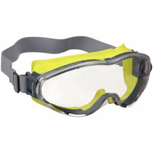 HEXARMOR 12-10007-05 Safety Goggles, Anti-Fog, Ansi Dust/Splash Rating D3/D4, Indirect, Clear, Charcoal/Yellow | CR3ZAE 623M07
