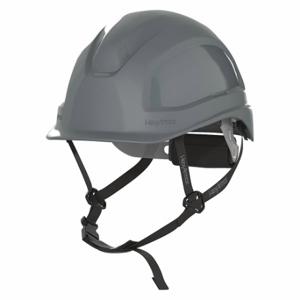 HEXARMOR 16-15006 Safety Helmet, Front Brim Head Protection, Ansi Classification Type 1, Class E, Gray | CR3XCU 60MF72