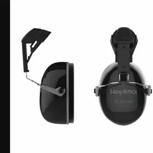 HEXARMOR 17-15001 K1C Earmuffs, Hard Hat-Mounted Earmuff, Passive, 22 dB NRR, Foam, Black | CR3YAB 281JX0