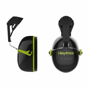 HEXARMOR 17-16001 K2C Earmuffs, Hard Hat-Mounted Earmuff, Passive, 25 dB NRR, Foam, Black | CR3YAC 281JX1