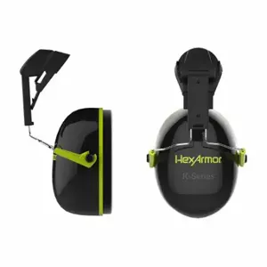 HEXARMOR 17-16001 K2C Earmuffs, Hard Hat-Mounted Earmuff, Passive, 25 dB NRR, Foam, Black | CR3YAC 281JX1