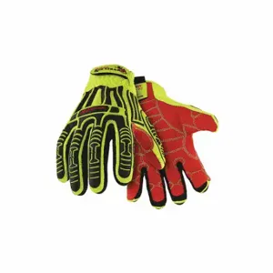 HEXARMOR 2020-S (7) Mechanics Gloves, Size S, Mechanics Glove, Synthetic Leather, ANSI Cut Level A3, Red | CR3YWB 307U16