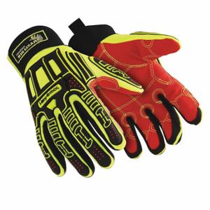 HEXARMOR 2021X-L (9) Mechanics Gloves, Size L, Riggers Glove, Synthetic Leather, ANSI Cut Level A3, Lime, 1 PR | CR3YRC 56KF29