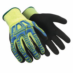 HEXARMOR 2098-M (8) Mechanics Gloves, Size M, Full Finger, Nitrile, ANSI Impact Level 1, Elastic Cuff, 1 Pair | CT4BZM 60MN63
