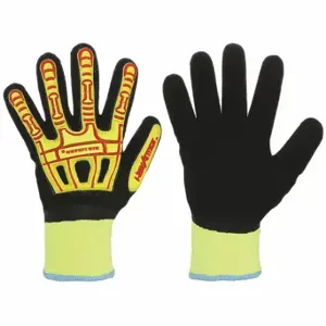 HEXARMOR 2099-S (7) Coated Glove, S, Nitrile, Nitrile, Sandy, Lime, Pr, 1 Pair | CR3XLA 55CY41