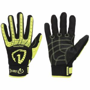 HEXARMOR 2131-M (8) Coated Glove, M, Hook-and-Loop Cuff, Black/High-Visibility Yellow, 1 Pair | CT4BYQ 54WJ70
