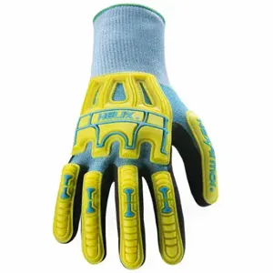 HEXARMOR 3010-XS (6) Knit Gloves, XS, ANSI Cut Level A5, ANSI Impact Level 2, Palm, Dipped, Nitrile, 1 Pair | CR3YEN 797FW6