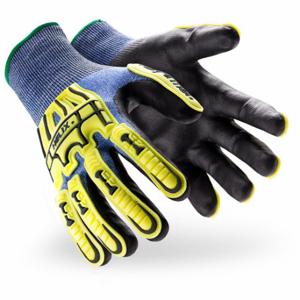 HEXARMOR 3016-XL (10) Safety Gloves, Xl, Ansi Cut Level A4, Ansi Impact Level 2, Palm, Dipped, Blue, 1 Pair | CR3XYE 801AN9