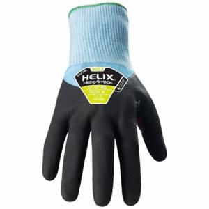 HEXARMOR 3023-L (9) Knit Gloves, Size L, ANSI Cut Level A5, 3/4, Dipped, Nitrile, Textured, Blue, 1 Pair | CR3YCB 797FT1