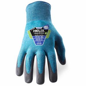 HEXARMOR 3055-XXL (11) Knit Gloves, Size 2XL, ANSI Cut Level A4, Palm, Dipped, Nitrile, Smooth, Blue, 1 Pair | CR3YAU 797FV7