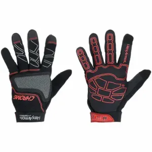 HEXARMOR 4022-L (9) Mechanics Gloves, Size L, Mechanics Glove, Synthetic Leather with PVC Grip, Cotton, 1 Pair | CR3YWW 15U482