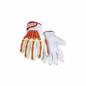 HEXARMOR 4064-M (8) Leather Gloves, Size M, ANSI Cut Level A4, ANSI Impact Level 1, Premium, Goatskin, 1 Pair | CT2CEB 55CY34