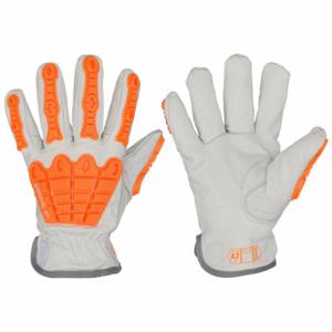 HEXARMOR 4067-L (9) Leather Gloves, Size L, Drivers Glove, Buffaloskin, Premium, ANSI Impact Level 2, 1 Pair | CR3YHF 61UT65