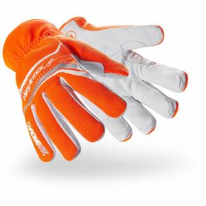 HEXARMOR 4075-L (9) Safety Gloves, Orange/White, L, Pr | CR3XXM 801AU5