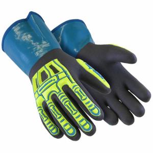 HEXARMOR 7071-XS (6) ANSI/ISEA Cut Level A4, 1.5 mm Glove Thick, 13 3/5 Inch Glove Length, Black/Blue/Yellow | CR3XRE 793ZM2