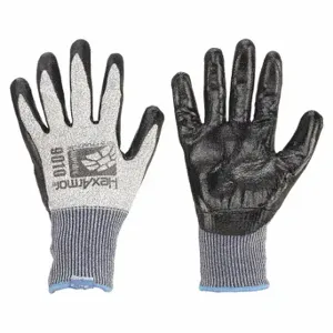 HEXARMOR 9010-L (9) Coated Glove, L, Nitrile, Gray, 1 Pair | CR3XHG 9XA93