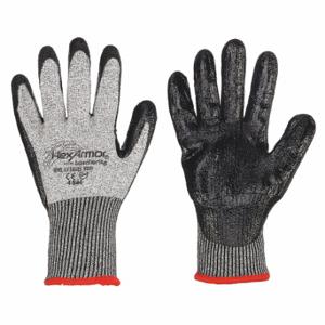 HEXARMOR 9010-XS (6) Coated Glove, XS, Nitrile, Gray, 1 Pair | CR3XNG 492P43