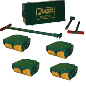 HILMAN ROLLERS KBRD-24P Deluxe Bull Dolly Roller Kits With Rigid-Diamond Top, Polyurethane Wheels, 24 Ton Capacity | CV6ZWR