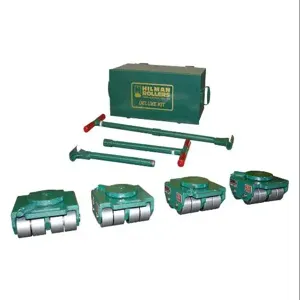 HILMAN ROLLERS KBRD-24S Deluxe Bull Dolly Roller Kits With Rigid-Diamond Top, Steel Wheels, 24 Ton Capacity | CV6ZWT