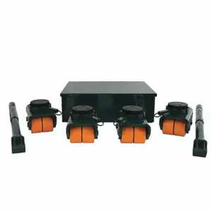 HILMAN ROLLERS KBSP-12P Bull Dolly Kit, 12 ton Load Capacity, 5 23/64 Inch Deck Height, 8x5 1/4 in, Rubber Padded | CR3ZDX 60TR65