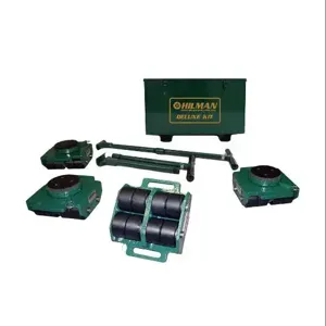 HILMAN ROLLERS KBSP-24N Deluxe Bull Dolly Roller Kits With Swivel-Padded Top, Nylon Wheels, 24 Ton Capacity | CV6ZXJ