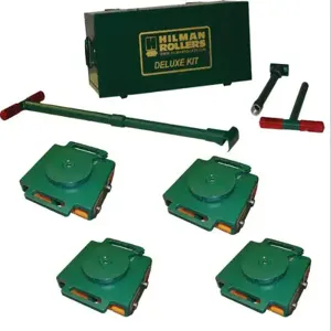 HILMAN ROLLERS KBSS-24P Deluxe Bull Dolly Roller Kits With Swivel-Smooth Top, Polyurethane Wheels, 24 Ton Capacity | CV6ZXT